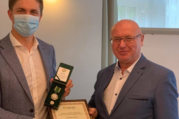 Jonavos merui įteiktas Komunalininko garbės ženklas