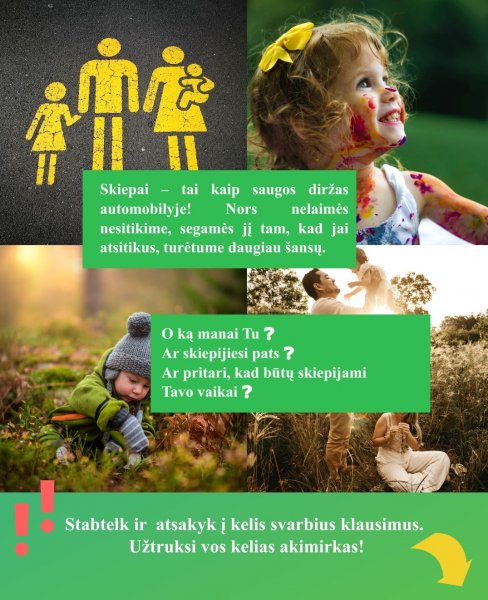 Stabtelk ir atsakyk į kelis svarbius klausimus apie skiepijimąsi