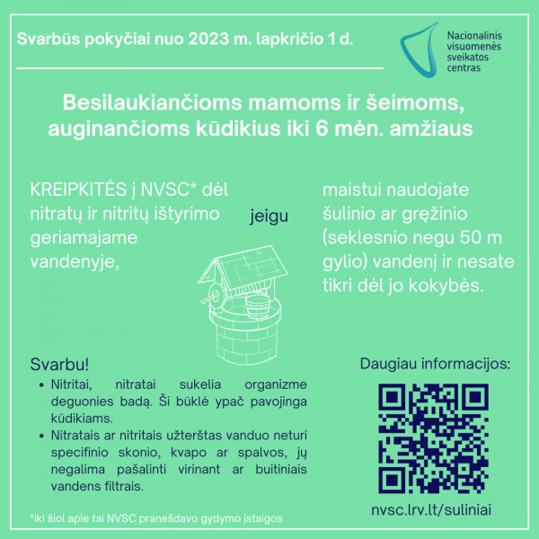 Nėščiosios ir kūdikius auginantys gyventojai turės galimybę užsakyti šulinio arba gręžinio...