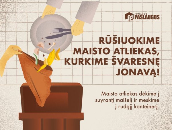 Jonava pradėjo rūšiuoti virtuvės ir maisto atliekas