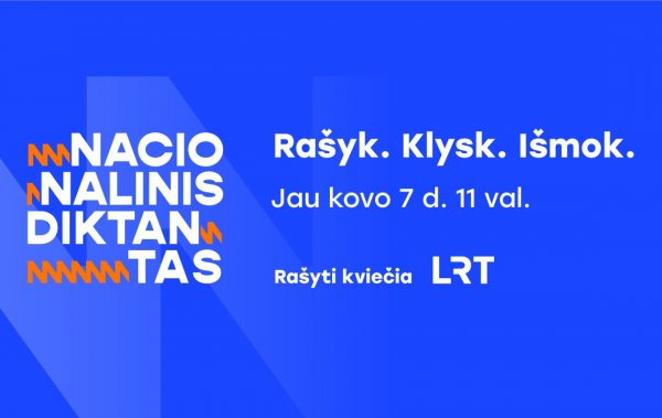 Kviečiame rašyti Nacionalinį diktantą: Rašyk. Klysk. Išmok