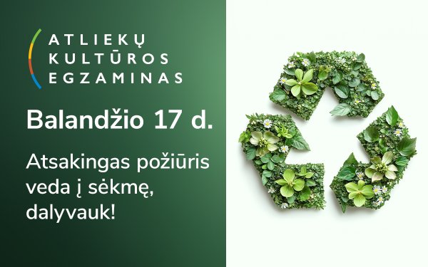 Balandžio 17 d. gyventojai kviečiami dalyvauti „Atliekų kultūros“ egzamine