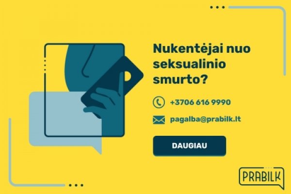 Balandis – seksualinio smurto prevencijos mėnuo: prabilk, gauk pagalbą! - Prabilk
