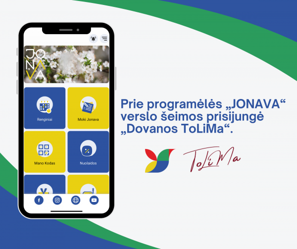 „Dovanos ToLima“ – naujas nuolaidų partneris programėlėje „Jonava“!