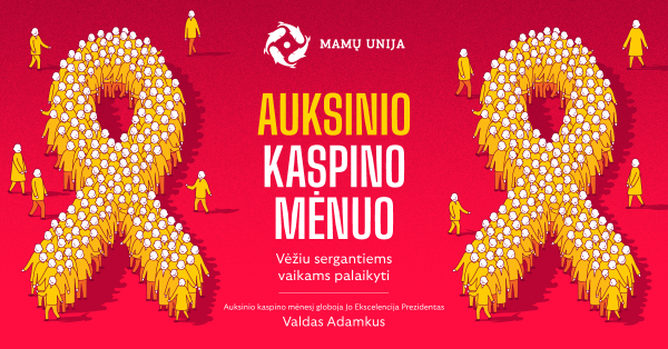 Rugsėjo pirmą penktadienį įsižiebsime širdies spalva dėl vėžiu sergančių vaikų