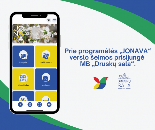 Prie programėlės „Jonava“ verslo šeimos prisijungė MB „Druskų sala“