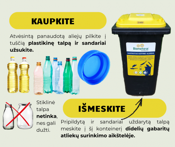 Kauno RATC skelbia naujovę: didelių gabaritų atliekų surinkimo aikštelėse - konteineriai naudotam...