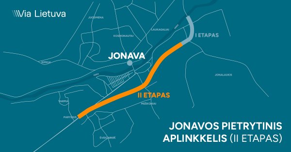 „Via Lietuva“ paskelbė Jonavos aplinkkelio rangos darbų viešąjį pirkimą